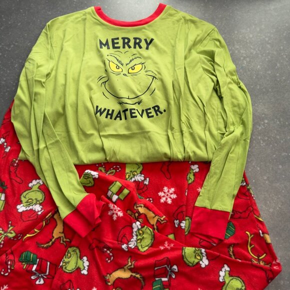 The Grinch "Merry Whatever" Christmas Pajama Set – Size Xl - Picture 9 of 11